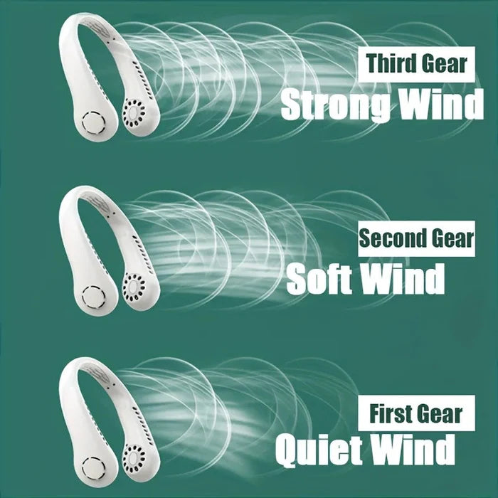 Rechargeable Portable Hanging Neck Fan (Imported)