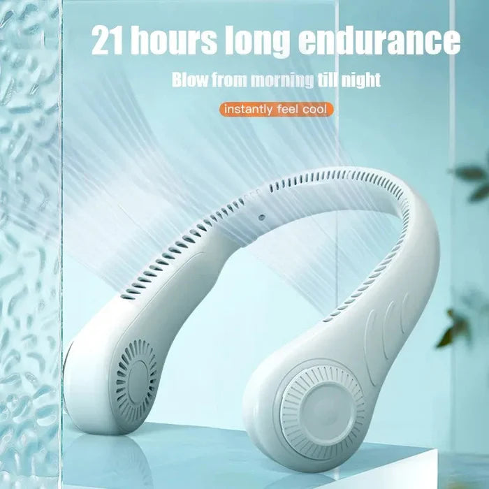 Rechargeable Portable Hanging Neck Fan (Imported)